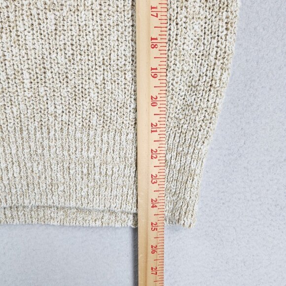Free People Sweater Womens Large Cream Electric City Linen Blend Pullover Casual - Picture 6 of 12